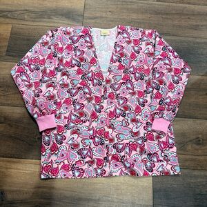 Tafford Pink and Blue Heart Pattern Top